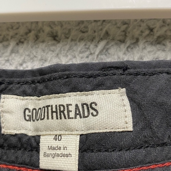 Goodthreads Shorts Mens 40 Black Front Stretch Chino - Picture 10 of 11